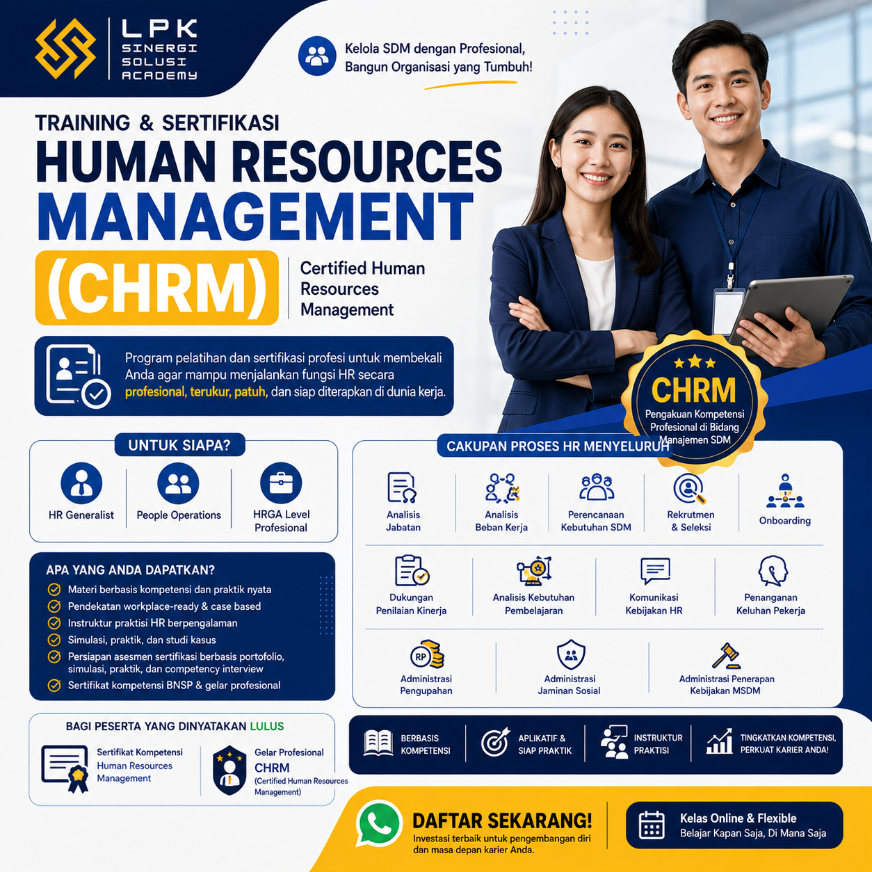 Human Resource Manajemen (CHRM) -Training & Certification