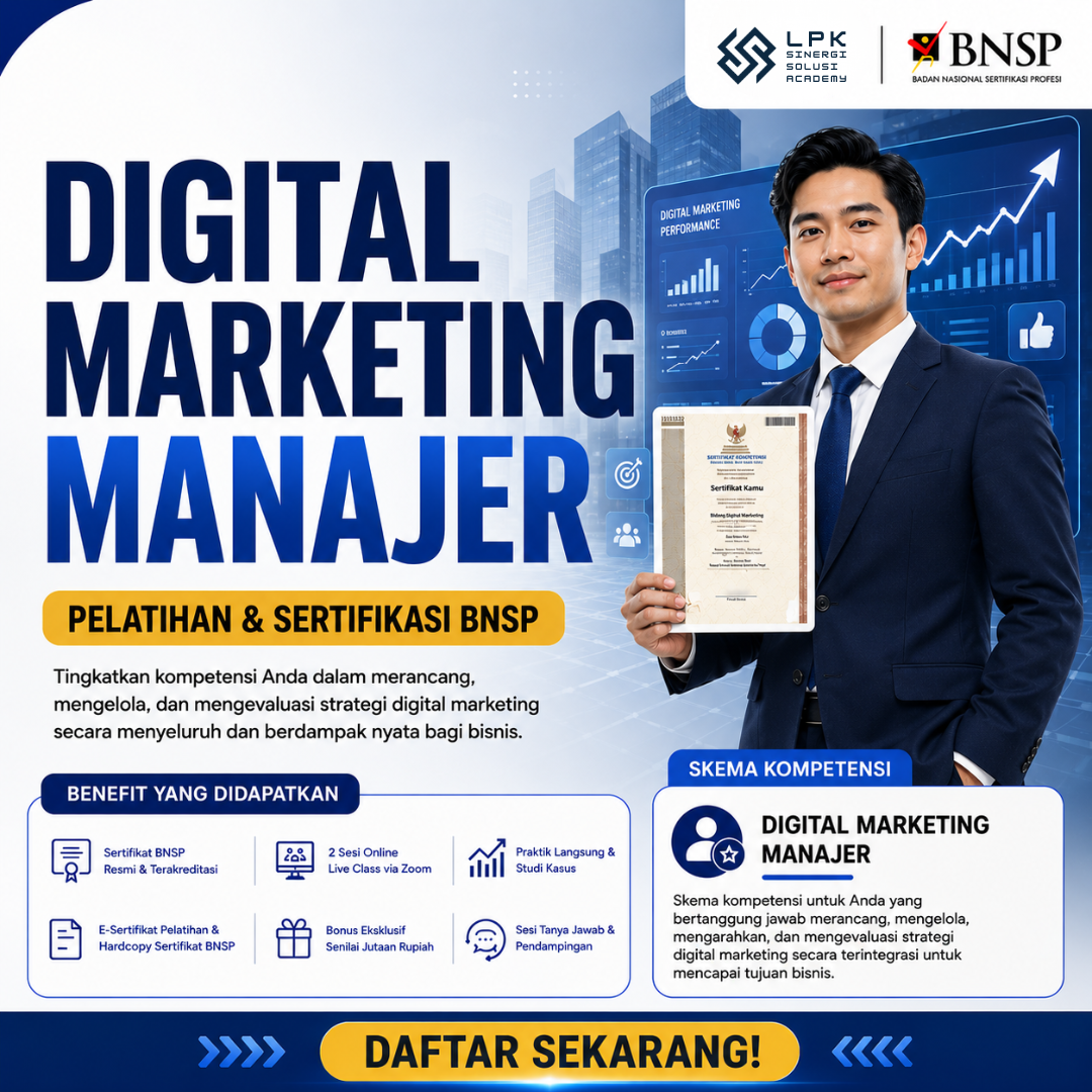 Digital Marketing Manajer BNSP - Training & Certification