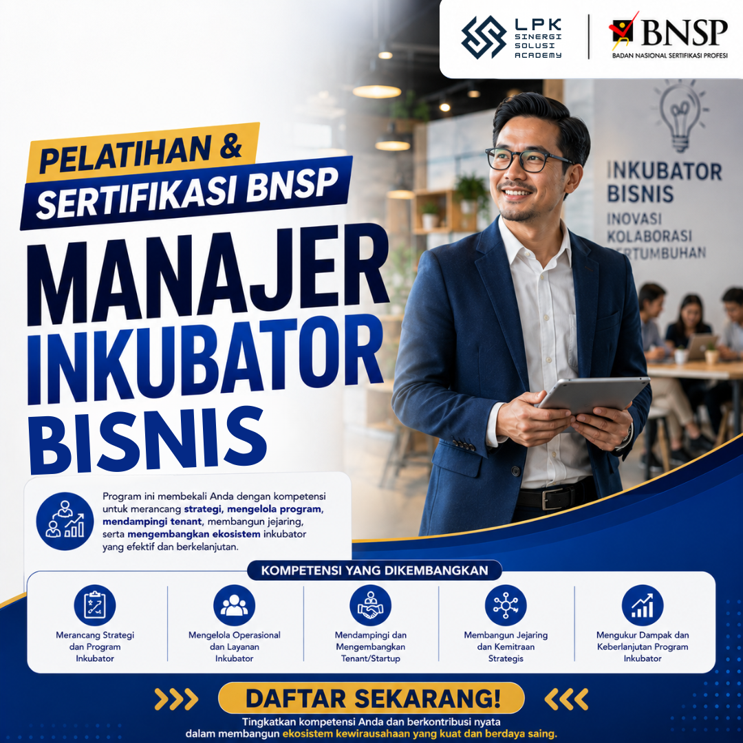 Manajer Inkubator Bisnis BNSP - Training & Certification